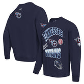 Tennessee Titans Pro Standard Turn It Up Drop Shoulder Pullover Sweatshirt - Navy Pullover
