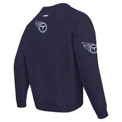 Tennessee Titans Pro Standard Turn It Up Drop Shoulder Pullover Sweatshirt - Navy Pullover