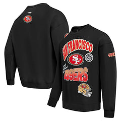 San Francisco 49ers Pro Standard Turn It Up Drop Shoulder Pullover Sweatshirt - Black Pullover