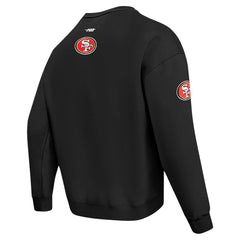 San Francisco 49ers Pro Standard Turn It Up Drop Shoulder Pullover Sweatshirt - Black Pullover