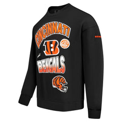 Cincinnati Bengals Pro Standard Turn It Up Drop Shoulder Pullover Sweatshirt - Black Pullover