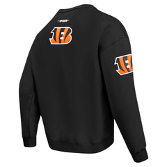 Cincinnati Bengals Pro Standard Turn It Up Drop Shoulder Pullover Sweatshirt - Black Pullover