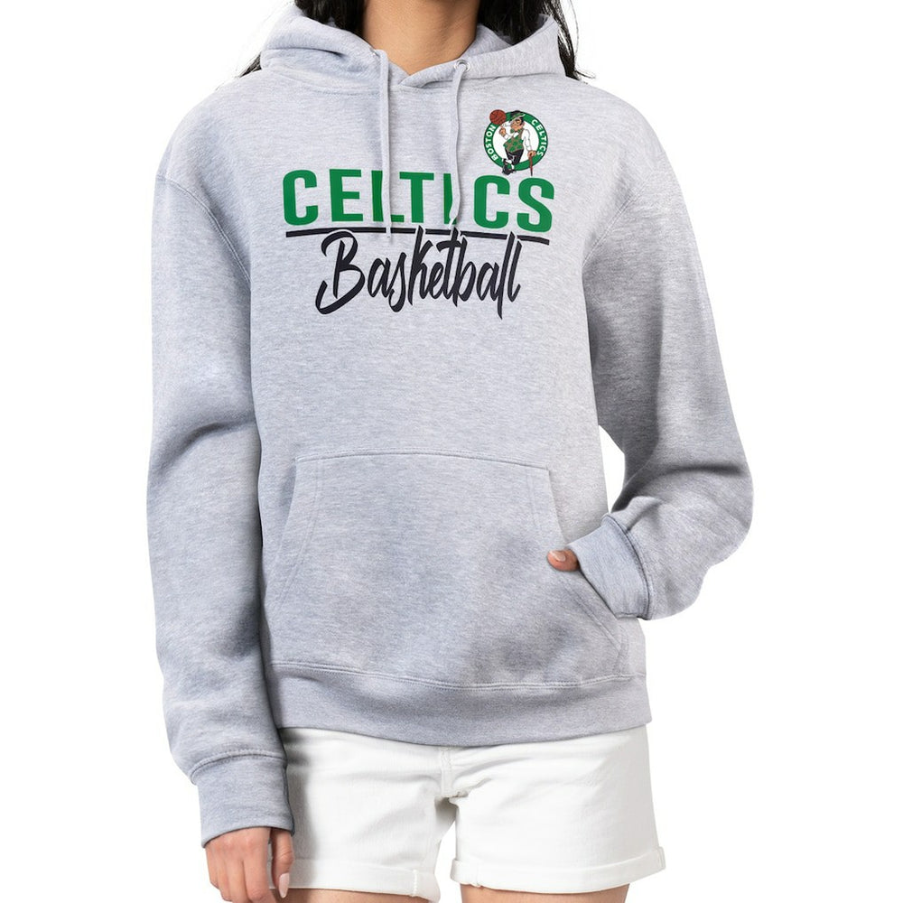 Boston Celtics G-III 4Her by Carl Banks Women's Graphics Fleece Pullover Hoodie Heather Gray outlet