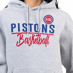 Detroit Pistons G-III 4Her by Carl Banks Women's Graphics Fleece Pullover Hoodie Heather Gray outlet