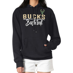 Milwaukee Bucks G-III 4Her by Carl Banks Women's Graphics Fleece Pullover Hoodie Black outlet