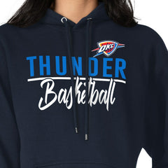 Oklahoma City Thunder G-III 4Her by Carl Banks Women's Graphics Fleece Pullover Hoodie Navy