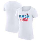 Oklahoma City Thunder G-III 4Her by Carl Banks Women's Super-Slim Fit Lightweight Team Sport V-Neck T-Shirt White outlet