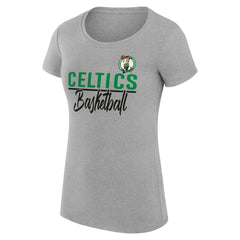 Boston Celtics G-III 4Her by Carl Banks Women's Super-Slim Fit Lightweight Team Sport V-Neck T-Shirt Heather Gray