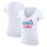 Oklahoma City Thunder G-III 4Her by Carl Banks Women's Super-Slim Fit Lightweight Team Sport V-Neck T-Shirt White