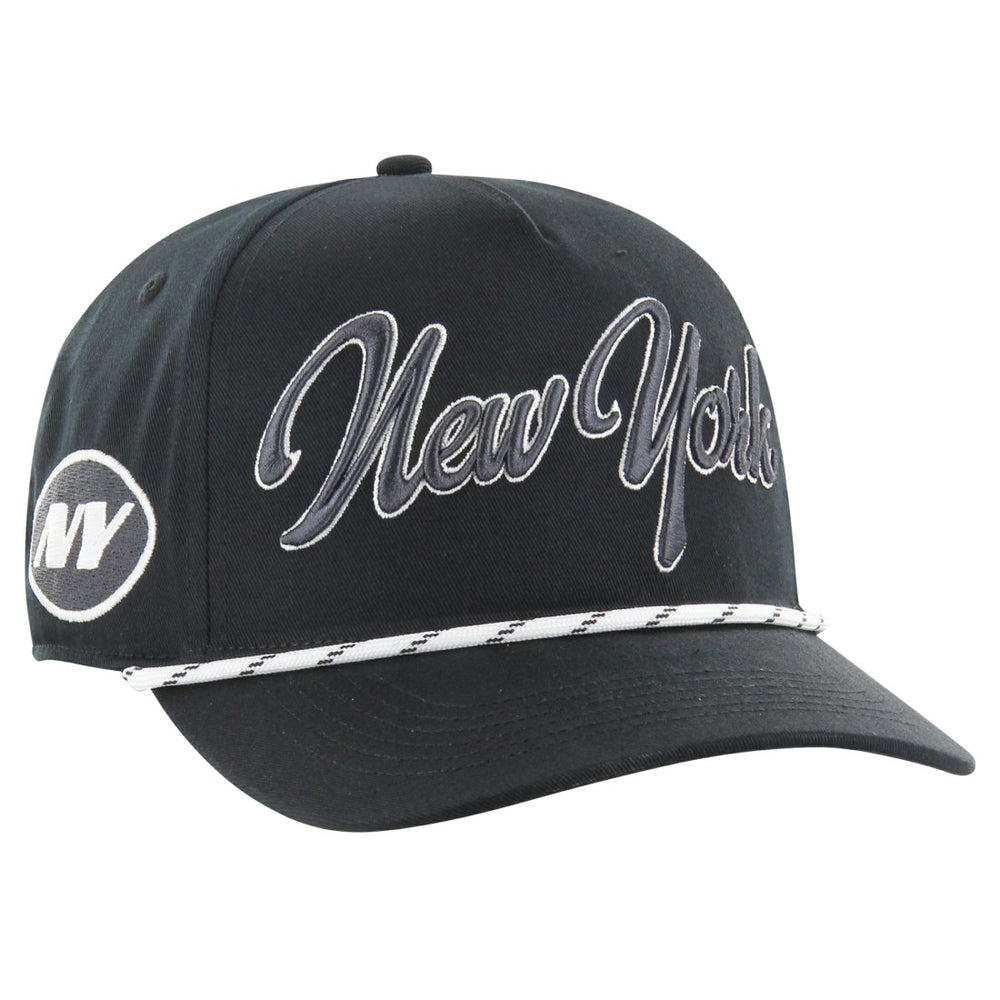 New York Jets '47 Overhand Speckle Hitch Adjustable Hat - Black Hats