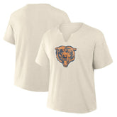 Chicago Bears Women's Trick Play Slub Boxy T-Shirt - Cream T-shirts