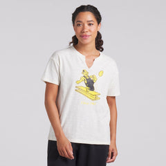 Pittsburgh Steelers Women's Trick Play Slub Boxy T-Shirt - Cream T-shirts