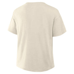 Las Vegas Raiders Women's Trick Play Slub Boxy T-Shirt - Cream T-shirts