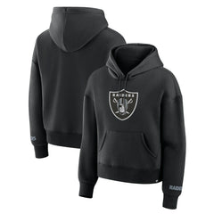 Las Vegas Raiders Women's Legacy Fleece Pullover Hoodie - Black Hoodies