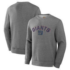New York Giants Loop Terry Pullover Sweatshirt - Heather Gray Pullover