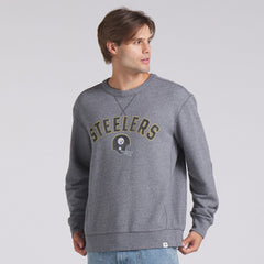 Pittsburgh Steelers Loop Terry Pullover Sweatshirt - Heather Gray Pullover
