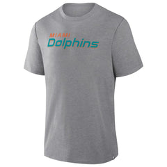 Miami Dolphins Pass Rush Tri-Blend T-Shirt - Heather Gray T-shirts