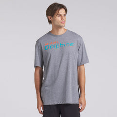 Miami Dolphins Pass Rush Tri-Blend T-Shirt - Heather Gray T-shirts