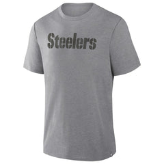 Pittsburgh Steelers Pass Rush Tri-Blend T-Shirt - Heather Gray T-shirts