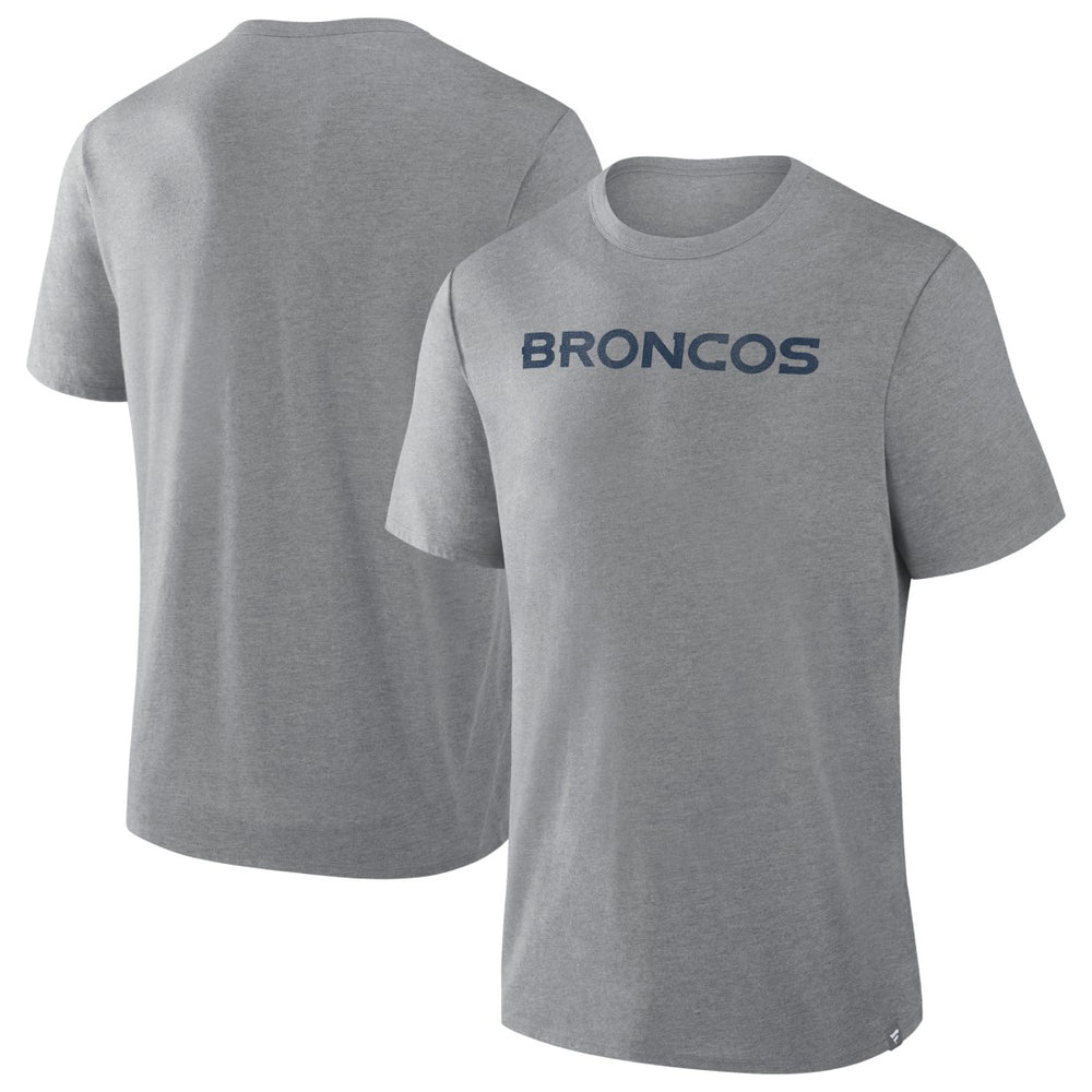 Denver Broncos Pass Rush Tri-Blend T-Shirt - Heather Gray T-shirts