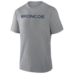 Denver Broncos Pass Rush Tri-Blend T-Shirt - Heather Gray T-shirts