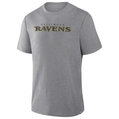 Baltimore Ravens Pass Rush Tri-Blend T-Shirt - Heather Gray T-shirts