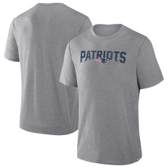 New England Patriots Pass Rush Tri-Blend T-Shirt - Heather Gray T-shirts