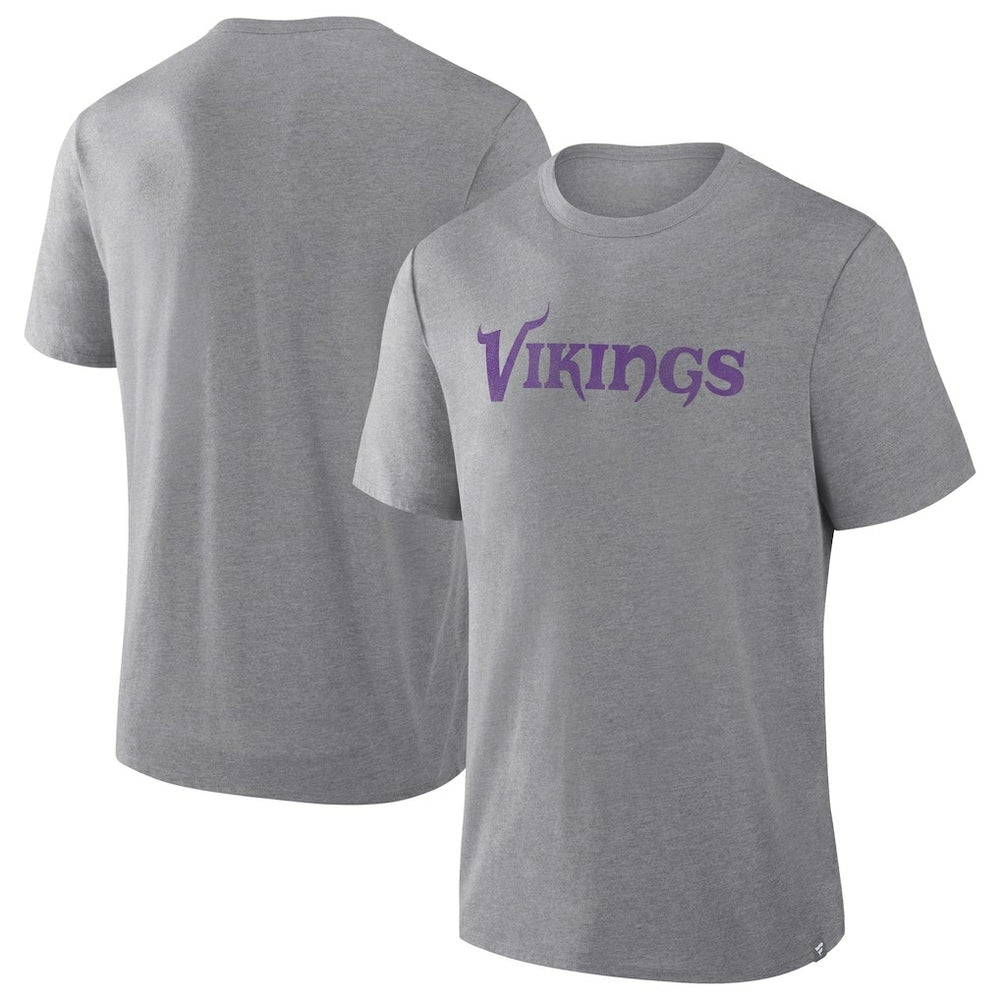 Minnesota Vikings Pass Rush Tri-Blend T-Shirt - Heather Gray T-shirts