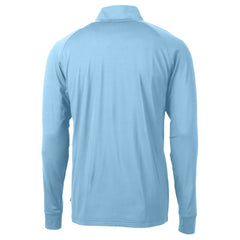 Carolina Panthers Cutter & Buck Adapt Eco Knit Stretch Recycled Raglan Quarter-Zip DryTec Top - Light Blue Tops