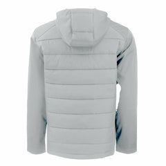 Atlanta Falcons Cutter & Buck Evoke Hybrid Eco Softshell Recycled Full-Zip Hoodie Jacket - Light Gray Hoodies