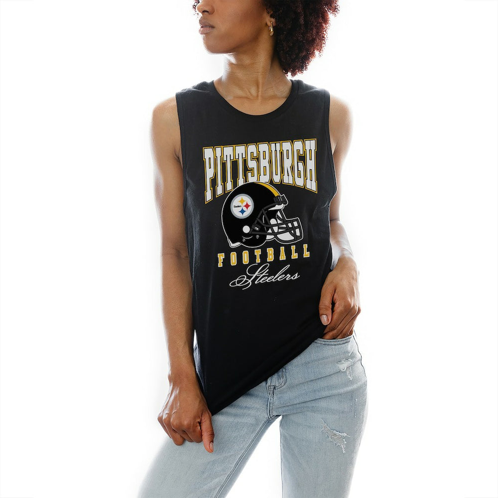 Pittsburgh Steelers Gameday Couture Women's Preseason Opener Racerback Tank Top - Black Tops