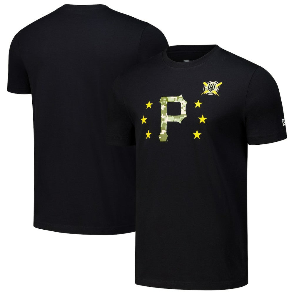 Pittsburgh Pirates New Era 2024 Armed Forces Day T-Shirt - Black T-shirts