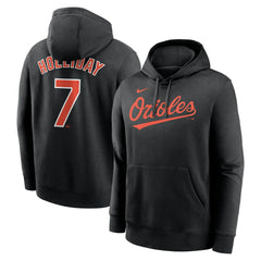 Jackson Holliday Baltimore Orioles Nike Player Name & Number Club Fleece Pullover Hoodie - Black Hoodies