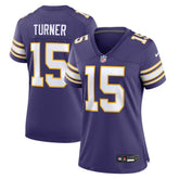 Dallas Turner Minnesota Vikings Women's Alternate Game Jersey - Purple Jerseys