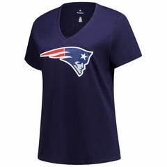 Drake Maye New England Patriots Women's Plus Size Name & Number V-Neck T-Shirt - Navy T-shirts