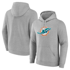 Miami Dolphins Deliver Fleece Pullover Hoodie - Heather Gray Hoodies