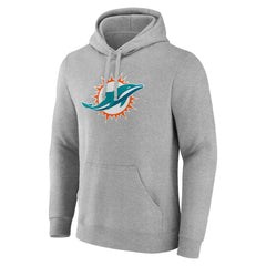 Miami Dolphins Deliver Fleece Pullover Hoodie - Heather Gray Hoodies
