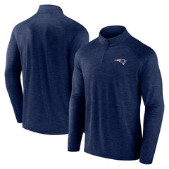 New England Patriots Head-to-Head Raglan Quarter-Zip Jacket - Navy Jackets
