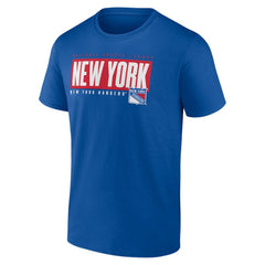 New York Rangers Fanatics Blocked Out T-Shirt - Blue | US 201648786