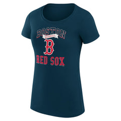 Boston Red Sox G-III 4Her by Carl Banks Women's Super-Slim Fit Lightweight Team Logo Graphic T-Shirt - Navy T-shirts