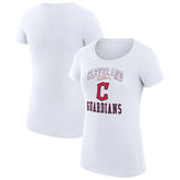 Cleveland Guardians G-III 4Her by Carl Banks Women's Super-Slim Fit Lightweight Team Logo Graphic T-Shirt - White T-shirts