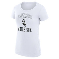 Chicago White Sox G-III 4Her by Carl Banks Women's Super-Slim Fit Lightweight Team Logo Graphic T-Shirt - White T-shirts