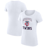 Minnesota Twins G-III 4Her by Carl Banks Women's Super-Slim Fit Lightweight Team Logo Graphic T-Shirt - White T-shirts