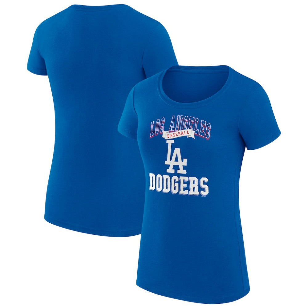 Los Angeles Dodgers G-III 4Her by Carl Banks Women's Super-Slim Fit Lightweight Team Logo Graphic T-Shirt - Royal T-shirts