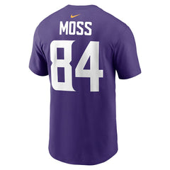 Randy Moss Minnesota Vikings Retired Player Name & Number T-Shirt - Purple T-shirts