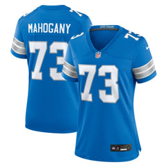 Christian Mahogany Detroit Lions Women's Team Game Jersey - Blue Jerseys