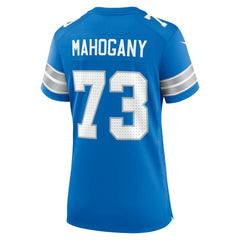 Christian Mahogany Detroit Lions Women's Team Game Jersey - Blue Jerseys