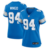 Mekhi Wingo Detroit Lions Women's Team Game Jersey - Blue Jerseys