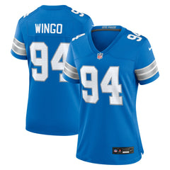Mekhi Wingo Detroit Lions Women's Team Game Jersey - Blue Jerseys