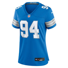 Mekhi Wingo Detroit Lions Women's Team Game Jersey - Blue Jerseys